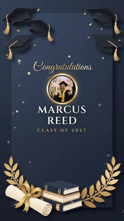 Cap Toss, Graduation invitation design
