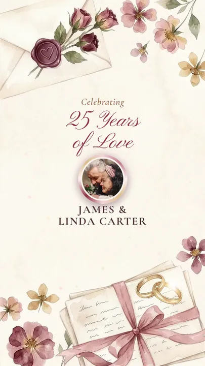 Love Letters, Anniversary invitation design