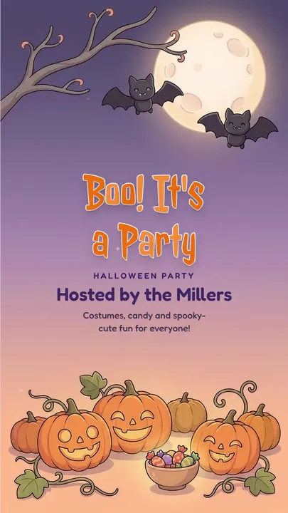 Pumpkin Patch, Halloween invitation design