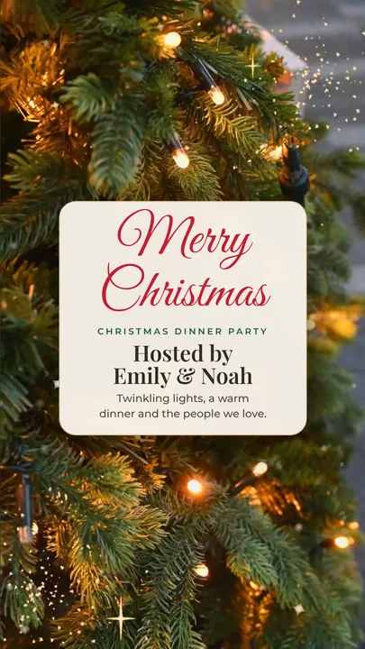 Christmas Lights, Christmas invitation design